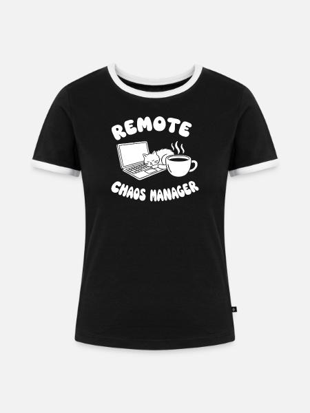 Remote Chaos Handwerker - Frauen Kontrast-T-Shirt - Schwarz/Weiß