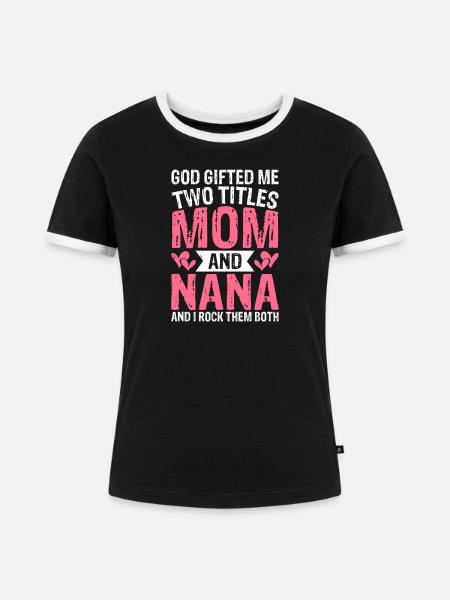 Oma Mama Geschenk Weihnachtsgeschenke Großmutter - Frauen Kontrast-T-Shirt - Schwarz/Weiß