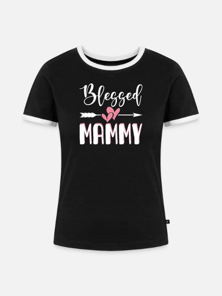 Oma Mama Geschenk Weihnachtsgeschenke Großmutter - Frauen Kontrast-T-Shirt - Schwarz/Weiß