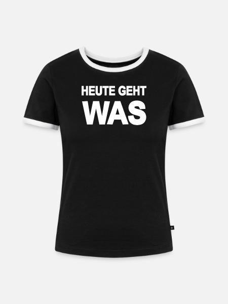 Lustig - Frauen Kontrast-T-Shirt - Schwarz/Weiß