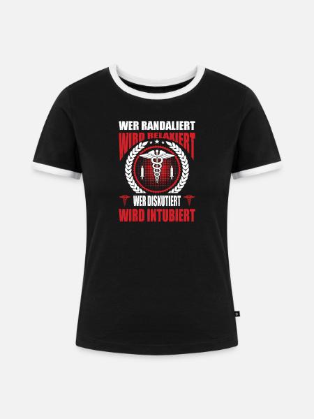Pflegerin Geschenke Pflege Lustig Krankenpflegerin - Frauen Kontrast-T-Shirt - Schwarz/Weiß