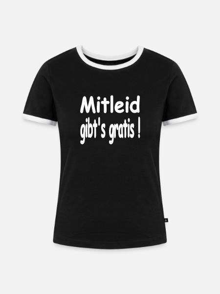 Mitleid - Frauen Kontrast-T-Shirt - Schwarz/Weiß