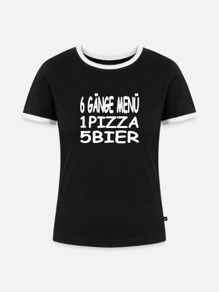 Bier - Frauen Kontrast-T-Shirt - Schwarz/Weiß