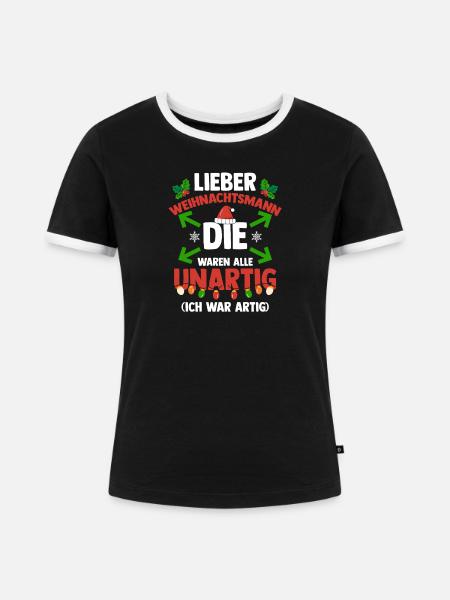 Bogenschütze Bogensport Bogenschießen - Frauen Kontrast-T-Shirt - Schwarz/Weiß