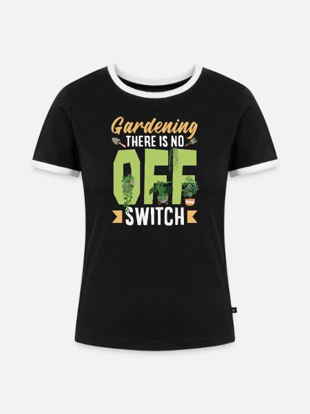 Garten- Und Pflanzenliebhaber Geschenke - Frauen Kontrast-T-Shirt - Schwarz/Weiß