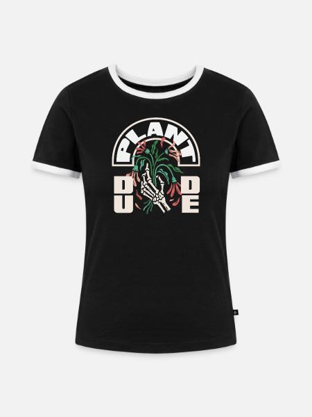 Garten- Und Pflanzenliebhaber Geschenke - Frauen Kontrast-T-Shirt - Schwarz/Weiß