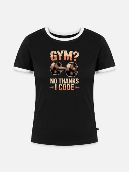 Witzige Grafik zum Thema Programmierung - Frauen Kontrast-T-Shirt - Schwarz/Weiß