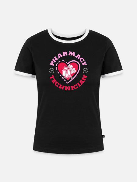 Apotheker Pharmazeutisch-technischer - Frauen Kontrast-T-Shirt - Schwarz/Weiß