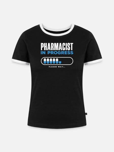 Apotheker Pharmazeutisch-technischer - Frauen Kontrast-T-Shirt - Schwarz/Weiß
