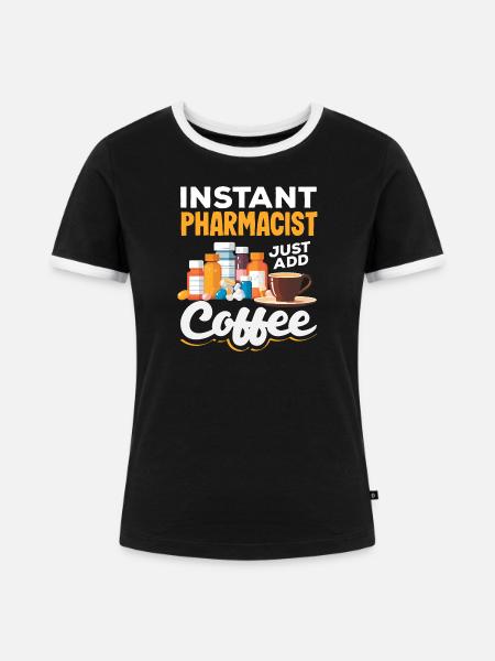 Apotheker Pharmazeutisch-technischer - Frauen Kontrast-T-Shirt - Schwarz/Weiß