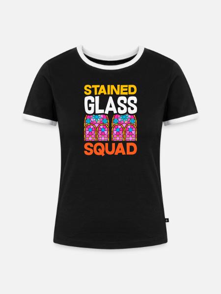 Buntglas-kunst Buntglas-künstler - Frauen Kontrast-T-Shirt - Schwarz/Weiß