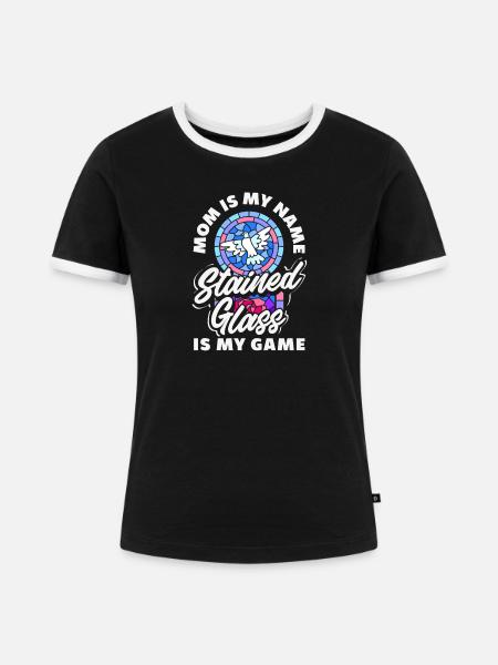 Buntglas-kunst Buntglas-künstler - Frauen Kontrast-T-Shirt - Schwarz/Weiß