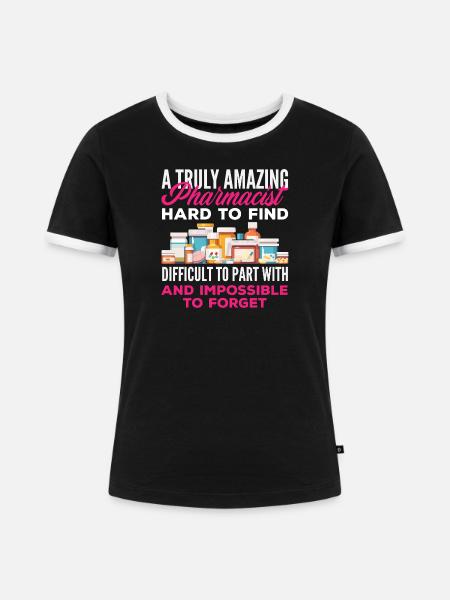 Apotheker Pharmazeutisch-technischer - Frauen Kontrast-T-Shirt - Schwarz/Weiß