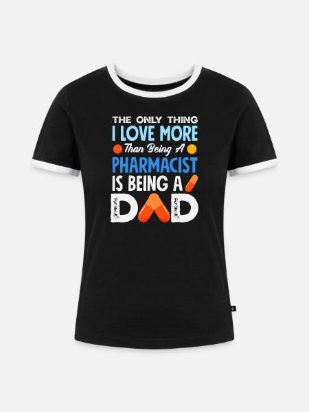 Apotheker Pharmazeutisch-technischer - Frauen Kontrast-T-Shirt - Schwarz/Weiß