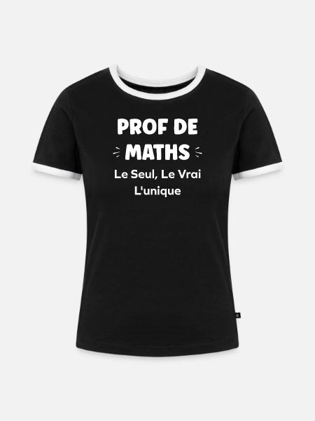 Lehrer-Mathematik Einzigartig Wahr - Frauen Kontrast-T-Shirt - Schwarz/Weiß