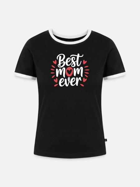 Die beste Mutter aller Zeiten - Frauen Kontrast-T-Shirt - Schwarz/Weiß