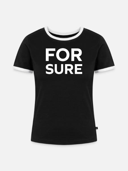 Sicher - Frauen Kontrast-T-Shirt - Schwarz/Weiß