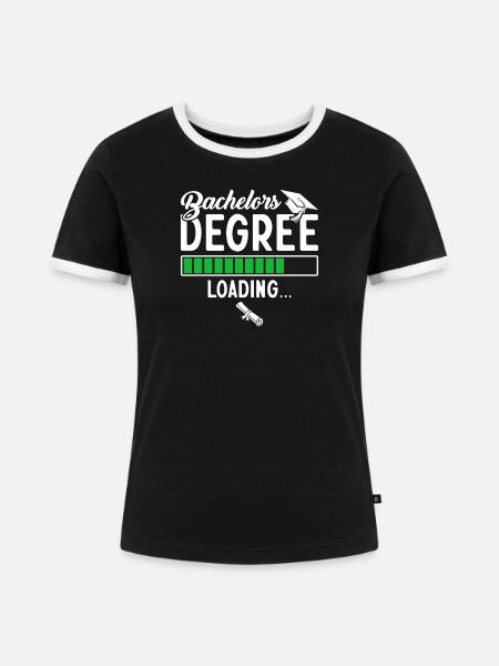 Bachelor-Abschluss-Laden - Frauen Kontrast-T-Shirt - Schwarz/Weiß