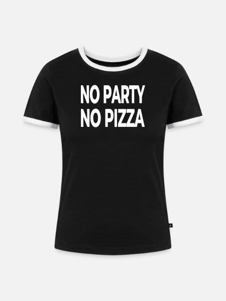 Party - Frauen Kontrast-T-Shirt - Schwarz/Weiß