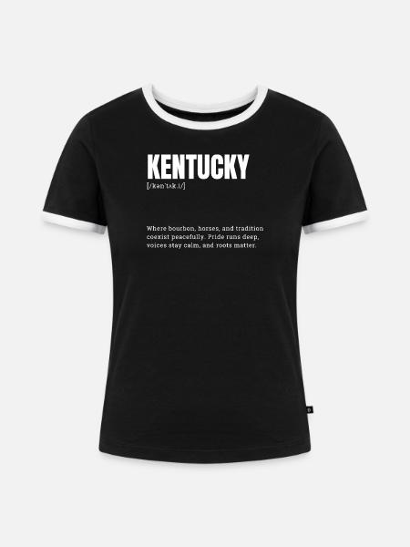 Kentucky Pride: Bourbon Roots - Frauen Kontrast-T-Shirt - Schwarz/Weiß