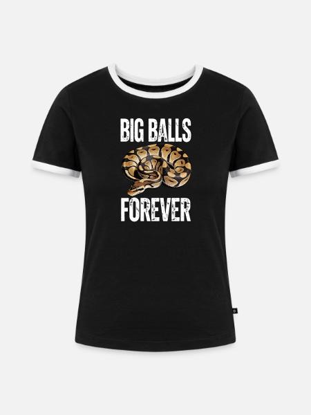 Königspython Schlangen Liebhaber Terrarium Python - Frauen Kontrast-T-Shirt - Schwarz/Weiß
