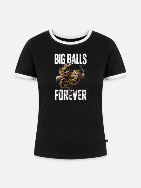 Königspython Schlangen Liebhaber Terrarium Python - Frauen Kontrast-T-Shirt - Schwarz/Weiß