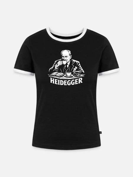Heidegger Brew Tee - Frauen Kontrast-T-Shirt - Schwarz/Weiß