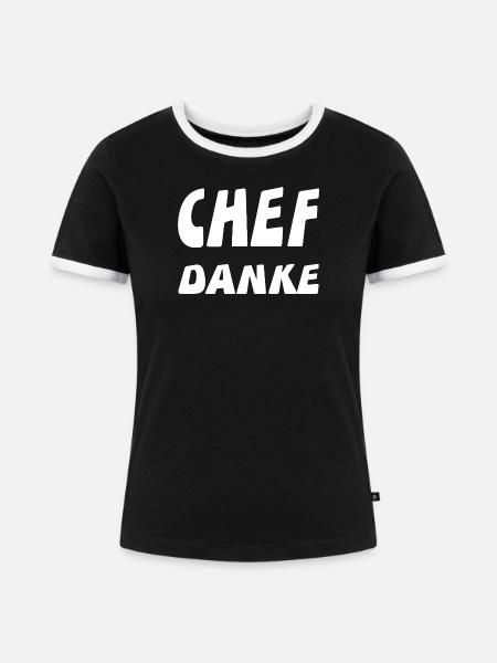 Chef - Frauen Kontrast-T-Shirt - Schwarz/Weiß
