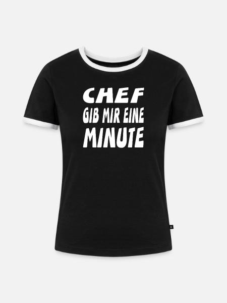 Chef - Frauen Kontrast-T-Shirt - Schwarz/Weiß
