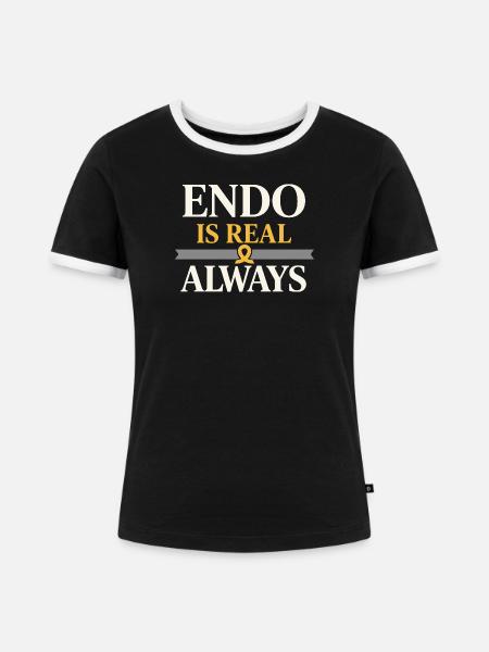 Endometriose-bewusstsein Endo Warrior - Frauen Kontrast-T-Shirt - Schwarz/Weiß