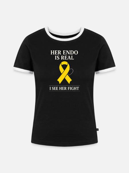 Endometriose-bewusstsein Endo Warrior - Frauen Kontrast-T-Shirt - Schwarz/Weiß