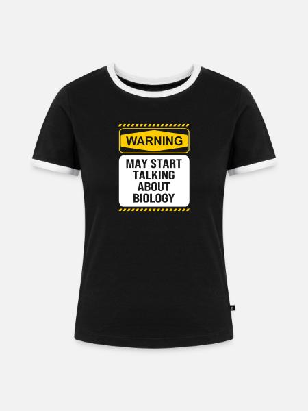 Strukturformel Molekül - Frauen Kontrast-T-Shirt - Schwarz/Weiß