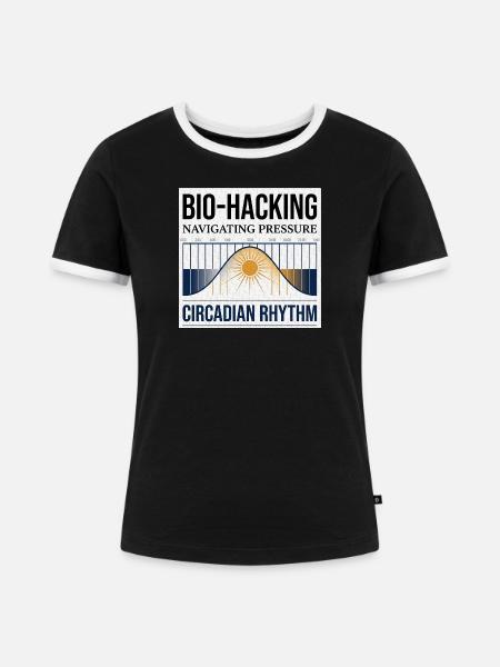 Bio Hacking - Frauen Kontrast-T-Shirt - Schwarz/Weiß