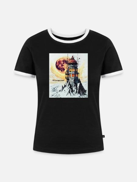 Der letzte Signal-Heimleuchtfeuer - Frauen Kontrast-T-Shirt - Schwarz/Weiß