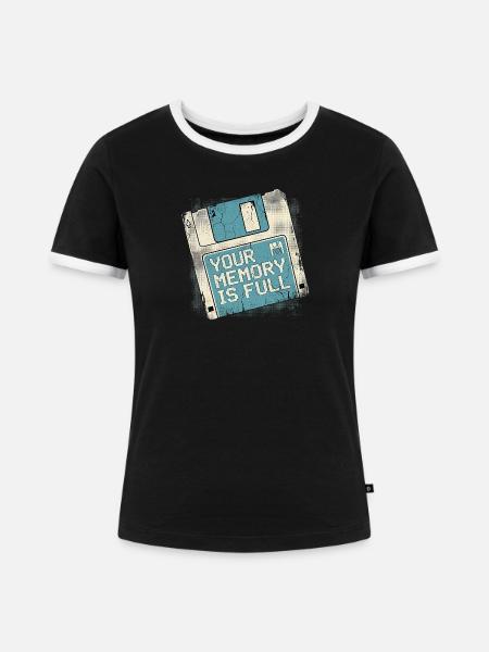 Your Memory - Frauen Kontrast-T-Shirt - Schwarz/Weiß