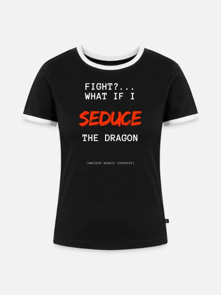 DeD-Barden-Themen-T-Shirt - Frauen Kontrast-T-Shirt - Schwarz/Weiß
