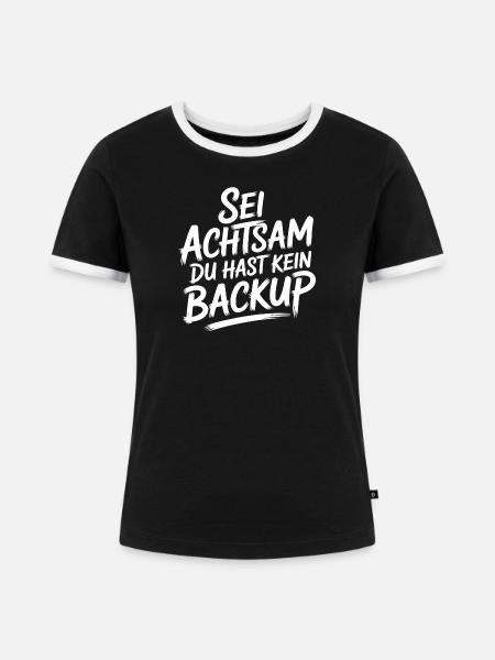 Motiv Achtsamkeit - Frauen Kontrast-T-Shirt - Schwarz/Weiß