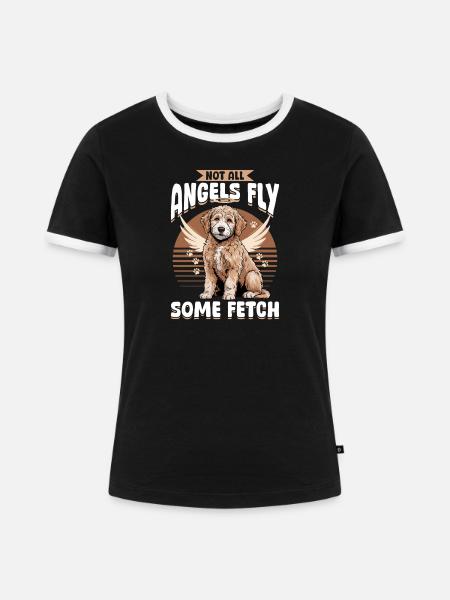 Goldendoodle Dog Breed - Frauen Kontrast-T-Shirt - Schwarz/Weiß