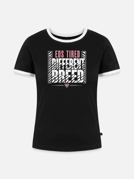 Eds-bewusstsein Ehlers-danlos Zebra-krieger - Frauen Kontrast-T-Shirt - Schwarz/Weiß