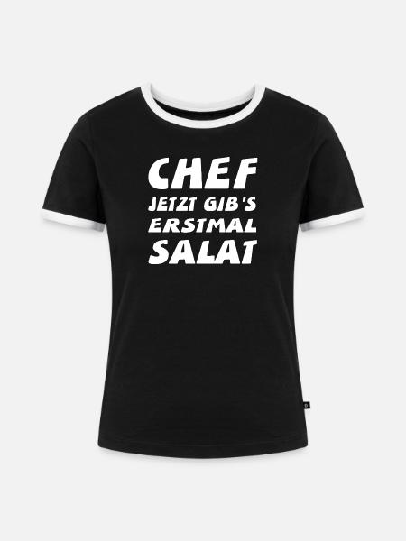 Chef - Frauen Kontrast-T-Shirt - Schwarz/Weiß