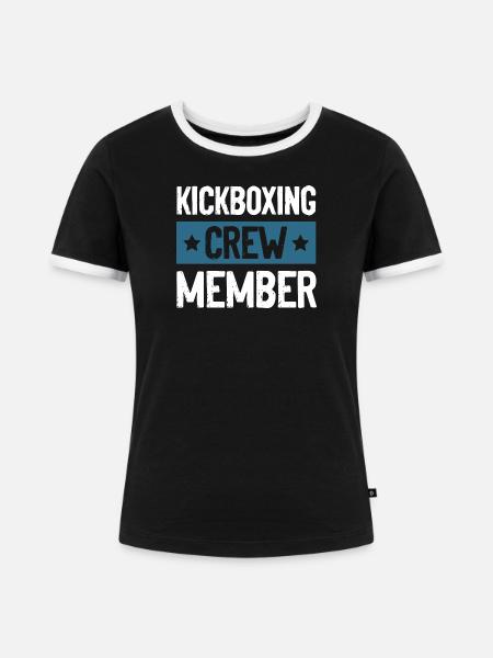Kickboxing Crew - Frauen Kontrast-T-Shirt - Schwarz/Weiß