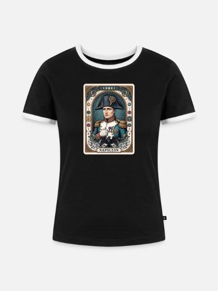 Napoleon Imperiale Portrait - Frauen Kontrast-T-Shirt - Schwarz/Weiß