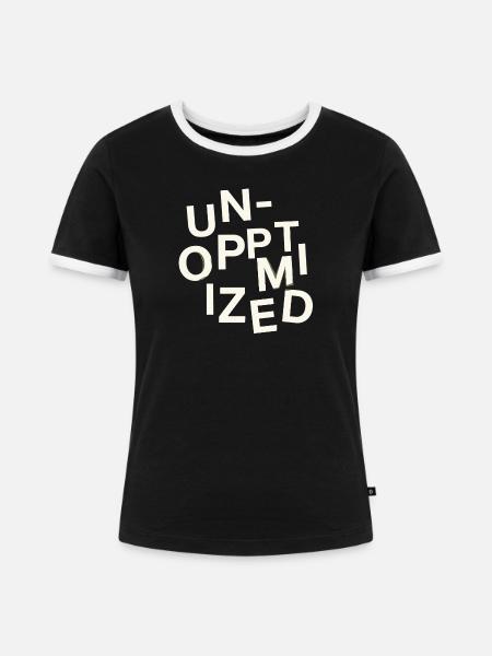 Unoptimized Original - Frauen Kontrast-T-Shirt - Schwarz/Weiß