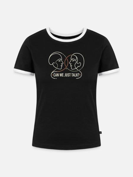 Gegen Spaltung - Frauen Kontrast-T-Shirt - Schwarz/Weiß