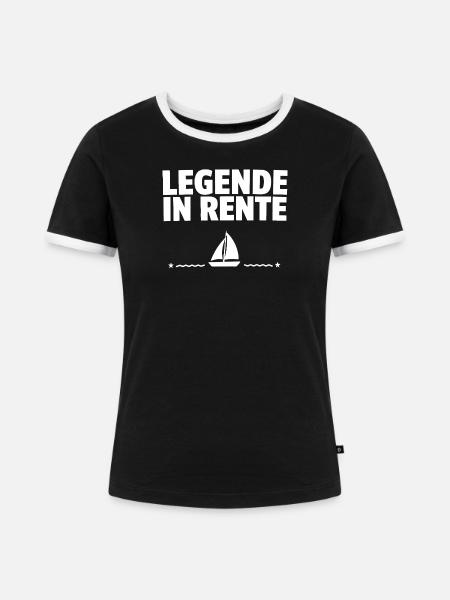 Endlich Rente Frei - Frauen Kontrast-T-Shirt - Schwarz/Weiß