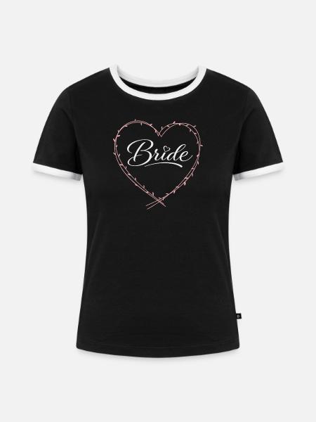 Bride - Frauen Kontrast-T-Shirt - Schwarz/Weiß