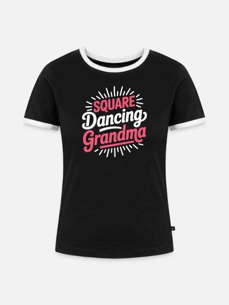 Square Dancing Oma Square Dance Geschenke - Frauen Kontrast-T-Shirt - Schwarz/Weiß