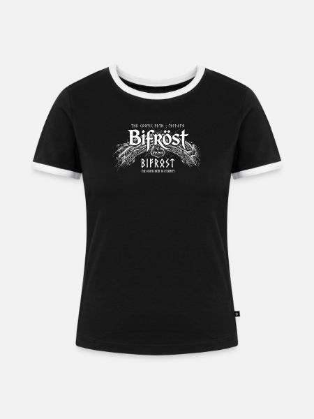 Bifröst - Frauen Kontrast-T-Shirt - Schwarz/Weiß