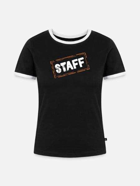 staff - Frauen Kontrast-T-Shirt - Schwarz/Weiß