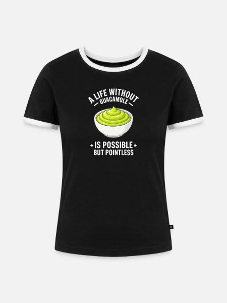 Guacamole Guac Dip Geschenk - Frauen Kontrast-T-Shirt - Schwarz/Weiß
